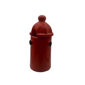 Vintage Artmark Red Fire Hydrant Jam Butter Sugar Ceramic Jar